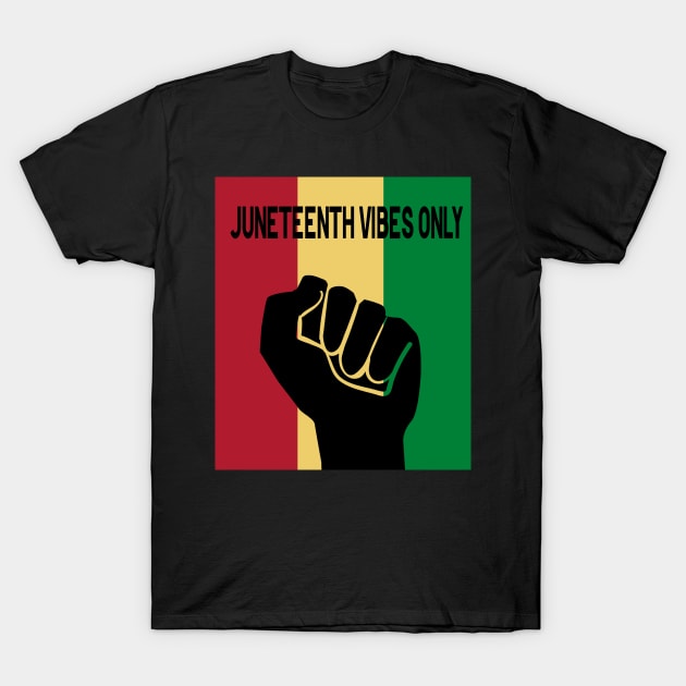 Juneteenth Vibes Only T-Shirt by 29 hour design